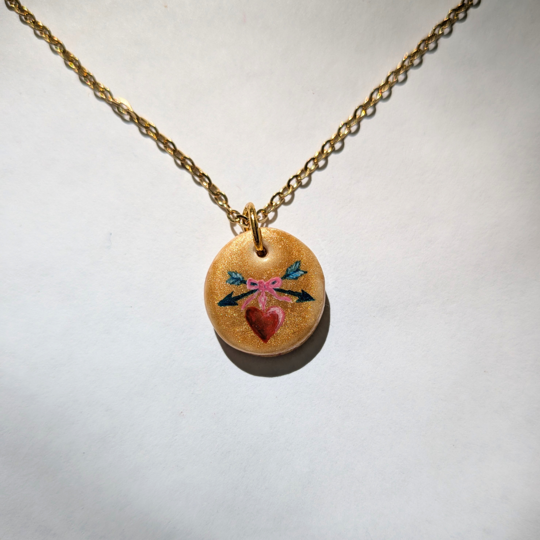 Cœur et deux flèches bleues