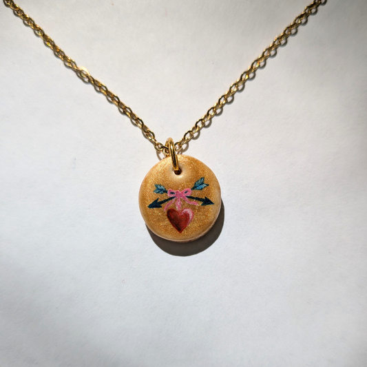 Cœur et deux flèches bleues