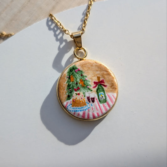 Le panettone et le sapin de Noël