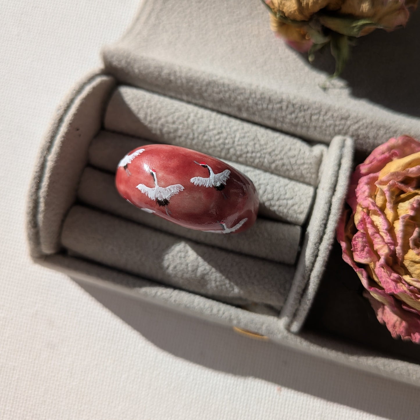 Grue inspirée de la peinture japonaise