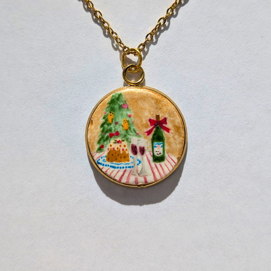 Le panettone et le sapin de Noël